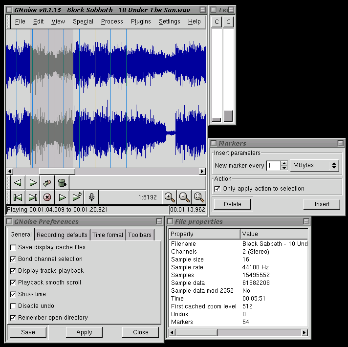 Gnoise v0.1.15 screen shot