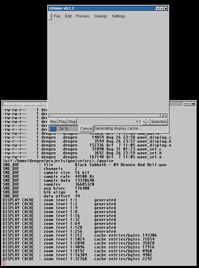 Gnoise v0.1.3 screen shot