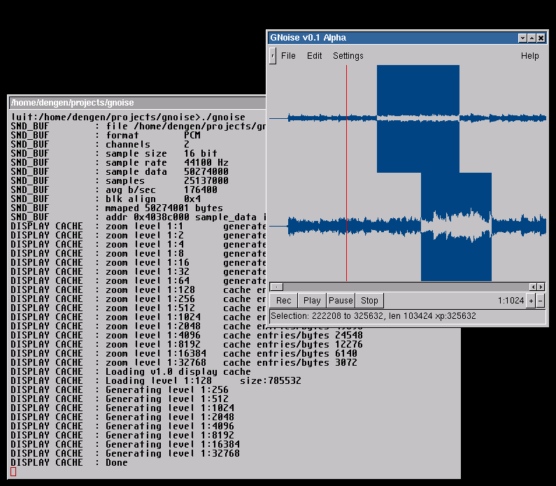 Gnoise v0.1A screen shot